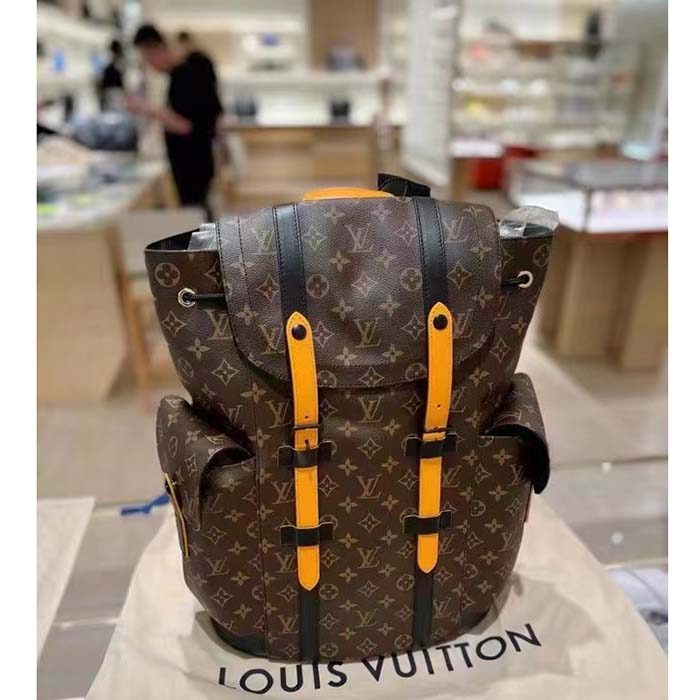 Louis Vuitton LV Unisex Christopher PM Backpack Monogram Canvas Cowhide Leather (4)