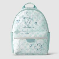 Louis Vuitton LV Unisex Discovery Backpack Crystal Blue Monogram Aquagarden Coated Canvas (2)