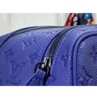 Louis Vuitton LV Unisex Dopp Kit Racing Blue Embossed Taurillon Monogram Cowhide Leather (8)