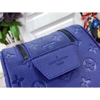 Louis Vuitton LV Unisex Dopp Kit Racing Blue Embossed Taurillon Monogram Cowhide Leather (8)