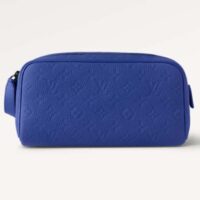 Louis Vuitton LV Unisex Dopp Kit Racing Blue Embossed Taurillon Monogram Cowhide Leather (8)