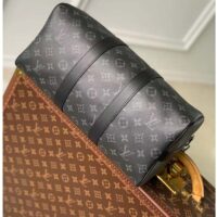 Louis Vuitton LV Unisex Keepall Bandoulière 35 Monogram Eclipse Coated Canvas Cowhide Leather (6)