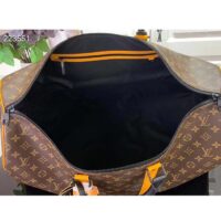 Louis Vuitton LV Unisex Keepall Bandoulière 45 Radiant Sun Monogram Macassar Coated Canvas (7)