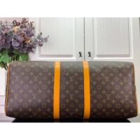 Louis Vuitton LV Unisex Keepall Bandoulière 45 Radiant Sun Monogram Macassar Coated Canvas (7)