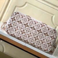 Louis Vuitton LV Unisex Neverfull MM Beige Monogram Coated Canvas Textile Lining (1)