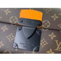 Louis Vuitton LV Unisex S Lock Messenger Brown Radiant Sun Monogram Macassar Coated Canvas (10)