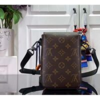 Louis Vuitton LV Unisex S-Lock Vertical Wearable Wallet Radiant Sun Monogram Macassar Coated Canvas (3)