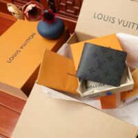 Louis Vuitton LV Unisex Slender Wallet Monogram Eclipse Coated Canvas (8)