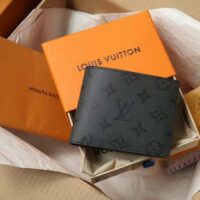 Louis Vuitton LV Unisex Slender Wallet Monogram Eclipse Coated Canvas (8)