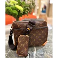 Louis Vuitton LV Unisex Trio Messenger Radiant Sun Monogram Macassar Coated Canvas (5)