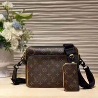 Louis Vuitton LV Unisex Trio Messenger Radiant Sun Monogram Macassar Coated Canvas (5)