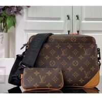 Louis Vuitton LV Unisex Trio Messenger Radiant Sun Monogram Macassar Coated Canvas (5)