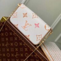 Louis Vuitton LV Women Félicie Pochette Beige Monogram Coated Canvas Microfiber Lining (9)