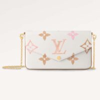 Louis Vuitton LV Women Félicie Pochette Beige Monogram Coated Canvas Microfiber Lining (9)