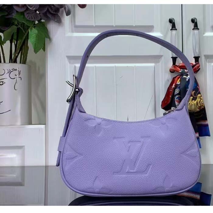 Louis Vuitton LV Women Mini Moon Purple Monogram Empreinte Embossed Supple Grained Cowhide Leather (9)