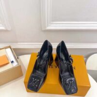 Louis Vuitton LV Women Shake Pump Black Patent Calf Leather Lambskin 8.5 CM Heel (10)