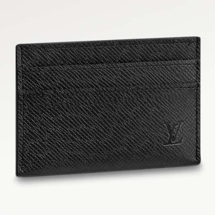 Louis Vuitton Unisex Double Card Holder Taiga Leather Cowhide Leather Lining