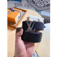 Louis Vuitton Unisex LV Shadow 40 MM Reversible Belt Black Monogram Shadow Smooth Leather (10)