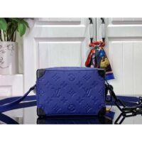 Louis Vuitton Unisex Mini Soft Trunk Racing Blue Embossed Taurillon Monogram Cowhide Leather (4)