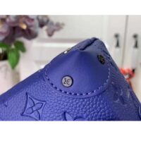 Louis Vuitton Unisex Steamer Wearable Wallet Racing Blue Embossed Taurillon Monogram Cowhide Leather (5)