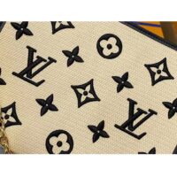 Louis Vuitton Unisex Toiletry Pouch On Chain Black Lotus Cotton Cowhide Leather (2)