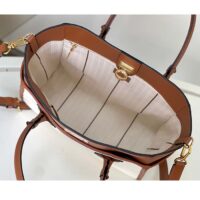 Louis Vuitton Women LV On My Side MM Tan Canvas Smooth Cowhide Leather (10)