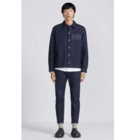 Dior Men CD Dior Duncan Grant Charleston Overshirt Raw Blue Cotton Twill (8)