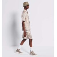 Dior Men CD Dior Oblique Short-Sleeved Shirt Beige Silk Twill (8)