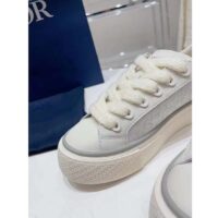 Dior Unisex CD B33 Sneaker White Smooth Calfskin Dior Oblique Jacquard (8)