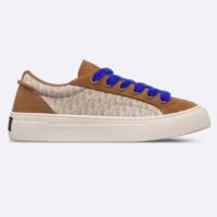 Dior Unisex CD Dior B33 Sneaker Brown Cream Oblique Jacquard Brown Suede (2)