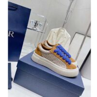 Dior Unisex CD Dior B33 Sneaker Brown Cream Oblique Jacquard Brown Suede (2)