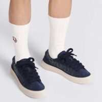 Dior Unisex CD Dior Tears B33 Sneaker Blue Oblique Denim Peace Sign Navy Blue Suede (6)