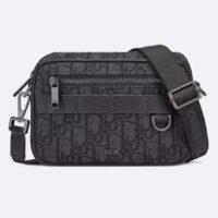 Dior Unisex CD Mini Safari Bag Strap Black Dior Oblique Jacquard (1)
