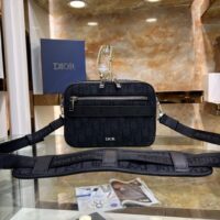 Dior Unisex CD Mini Safari Bag Strap Black Dior Oblique Jacquard (1)