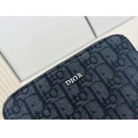 Dior Unisex CD Pouch Strap Black Dior Oblique Jacquard Double Zipped Pocket (5)