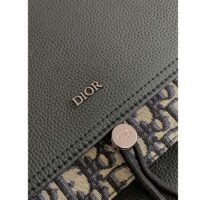 Dior Unisex CD Saddle Backpack Beige Black Dior Oblique Jacquard Black Grained Calfskin (1)