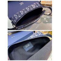 Dior Unisex CD Safari Bag Strap Navy Blue CD Diamond Canvas (3)