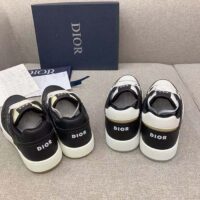 Dior Unisex Shoes CD B27 Low-Top Sneaker Black Smooth Calfskin Beige Black Oblique Jacquard (3)