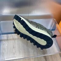 Dior Unisex Shoes CD B31 Runner Sneaker Brown Technical Mesh Khaki Rubber Warped Cannage (8)