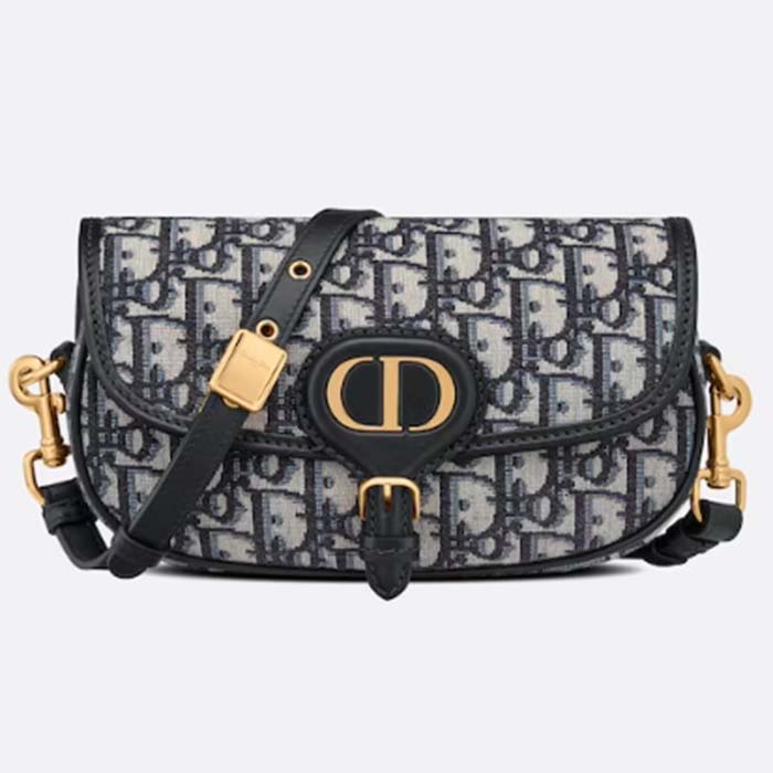 Dior Women Bobby East-West Bag Blue Dior Oblique Jacquard