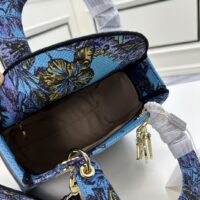 Dior Women CD Medium Lady D-Lite Bag Celestial Blue Multicolor Toile De Jouy Voyage Embroidery (1)