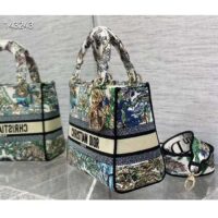 Dior Women CD Medium Lady D-Lite Bag White Multicolor Étoile De Voyage Embroidery (2)