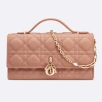 Dior Women CD Miss Dior Mini Bag Rose Des Vents Cannage Lambskin (6)