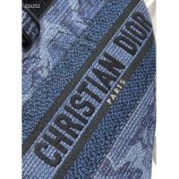 Dior Women CD Saddle Bag Denim Blue Albero Della Vita Embroidery (3)