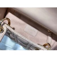 Dior Women CD Small Lady Dior My ABCDior Bag Caramel Beige Cannage Lambskin (4)