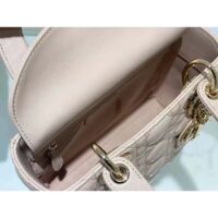 Dior Women CD Small Lady Dior My ABCDior Bag Caramel Beige Cannage Lambskin (4)