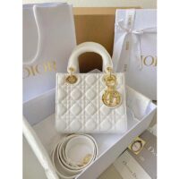 Dior Women CD Small Lady Dior My ABCDior Bag Latte Cannage Lambskin (10)