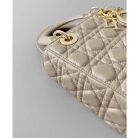 Dior Women CD Small Lady Dior My ABCDior Bag Sand-Colored Cannage Lambskin (2)