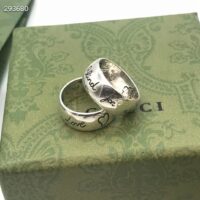 Gucci Unisex Blind For Love Silver Eye Hearts Birds Flowers Interlocking G 925 Sterling Silver (2)