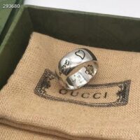 Gucci Unisex Blind For Love Silver Eye Hearts Birds Flowers Interlocking G 925 Sterling Silver (2)